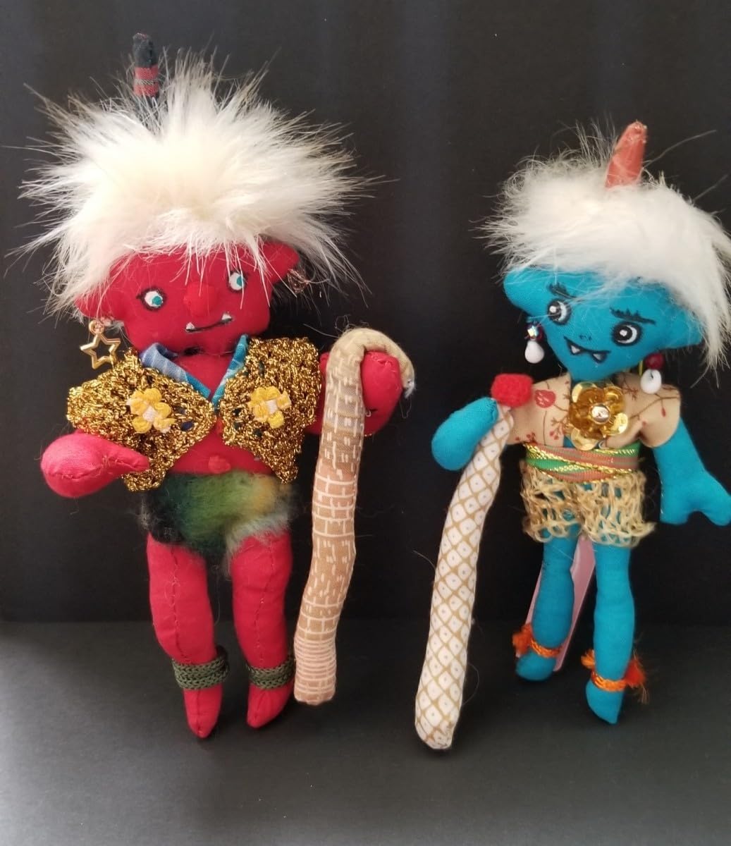 鬼さん　雷さん　オルゴール付きぬいぐるみ　昭和レトロ 鬼さん 雷さん オルゴール付きぬいぐるみ 昭和レトロ